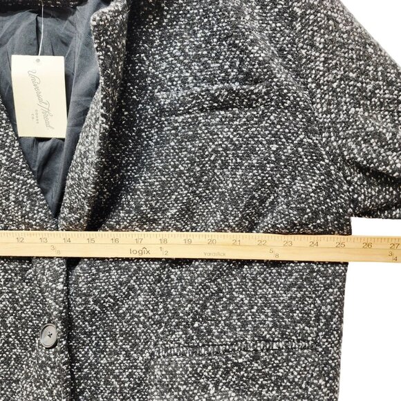 Universal Thread Womens Size XXL Black & White Tweed Coat With Pockets - Picture 5 of 7